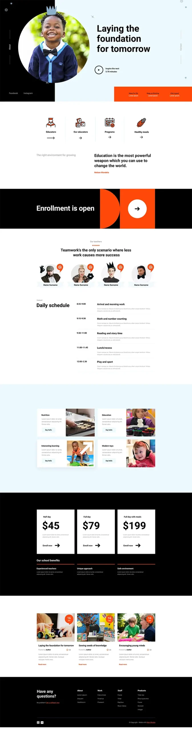 Kindergarten-page