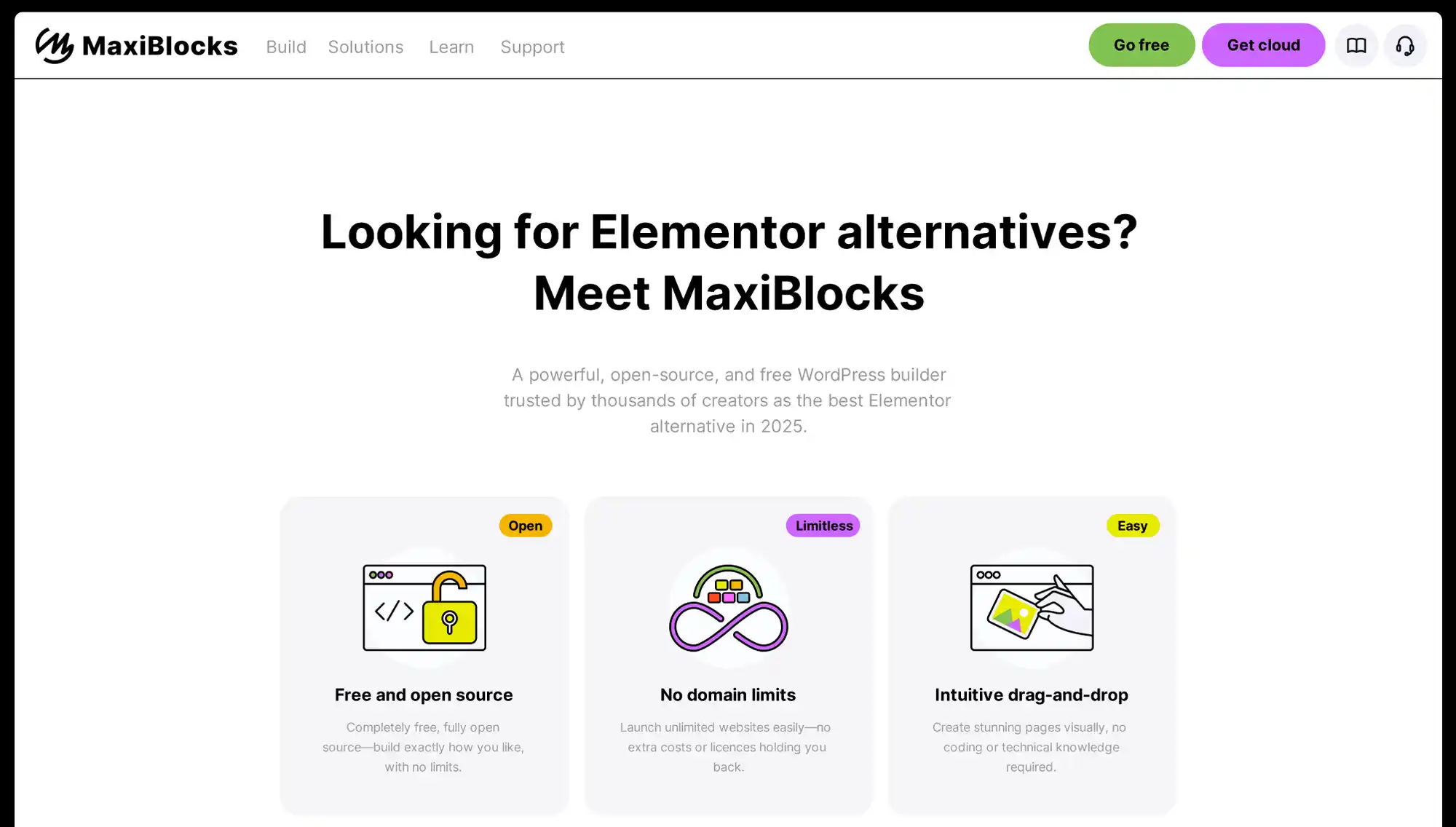MaxiBlocks one of the Elementor alternatives for agencies
