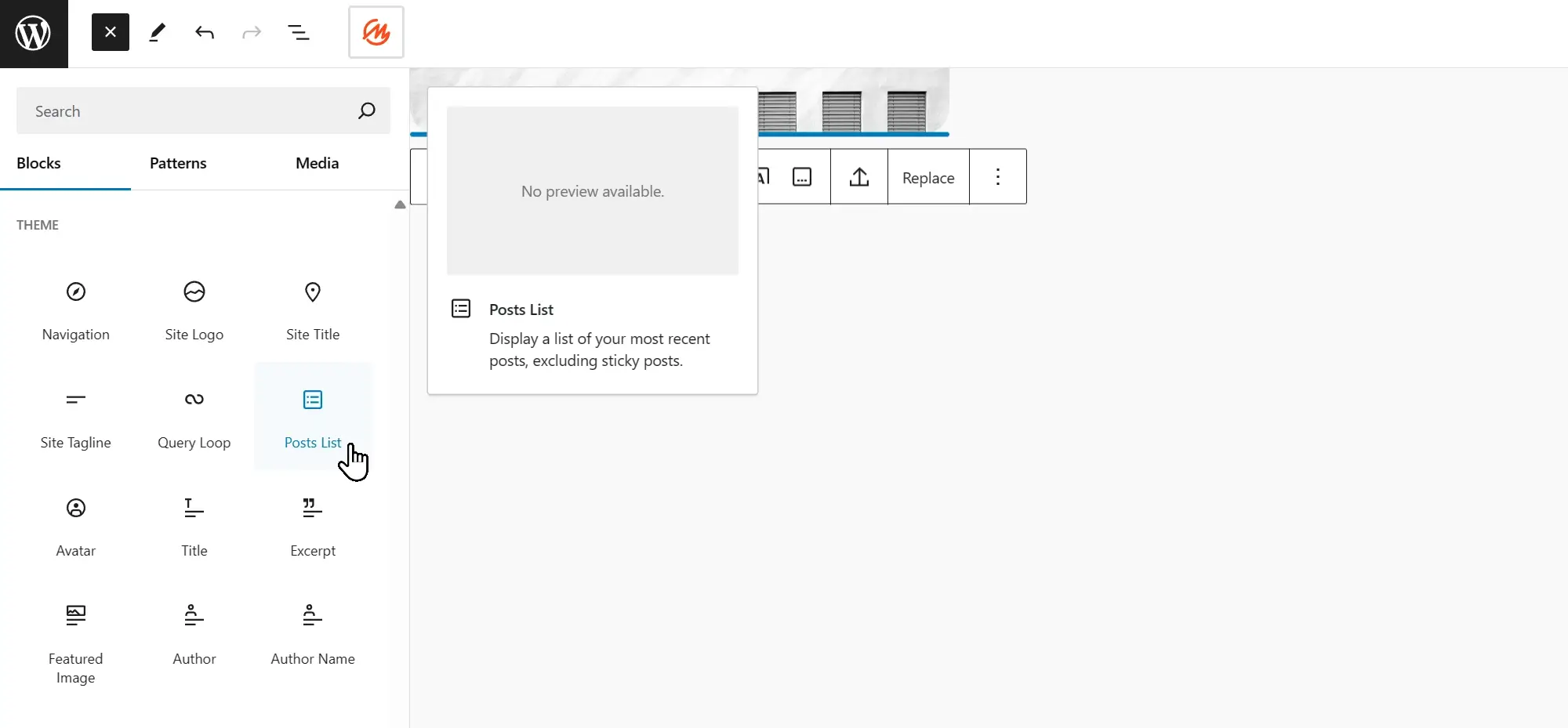 WordPress full site editing