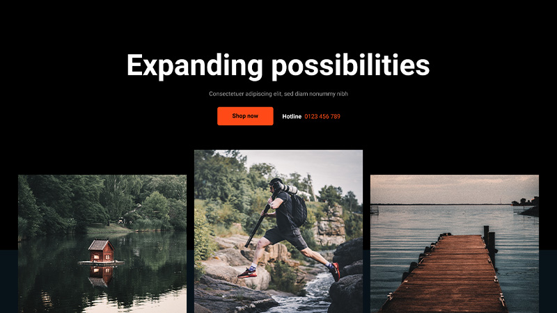 WordPress hero pattern