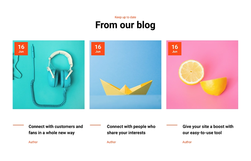 Blog block patterns