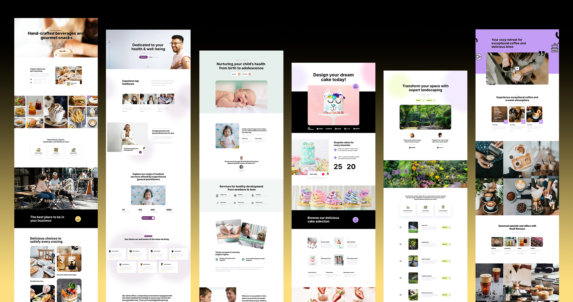 Ready to use Divi builder layouts 1 6 new divi hompages