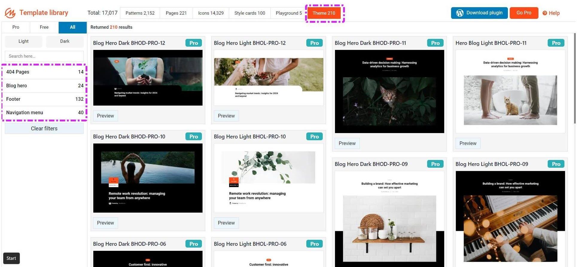 MaxiBlocks cloud library new theme tab 1742879917