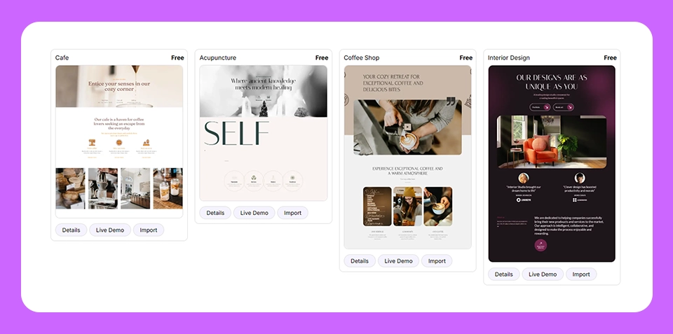 2 New starter sites, custom colour upgrades, search result templates and community requests | Issue #41 2 MaxiBlocks starter sites for WordPress